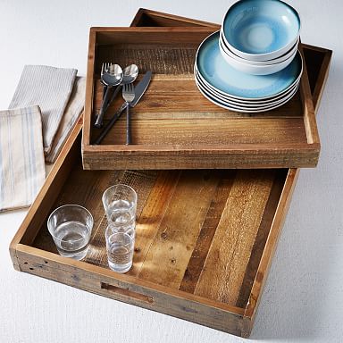 Lacquer Wood Trays - 12x12